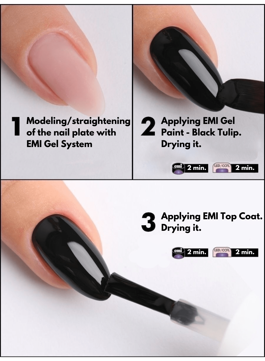 Black Tulip Gel Paint, 5ml Black Tulip Gel Paint, 5ml - Emi Canada Nail Supply Toronto