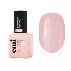 Coloured Base Gel polish #07 Milk Pink, 9ml