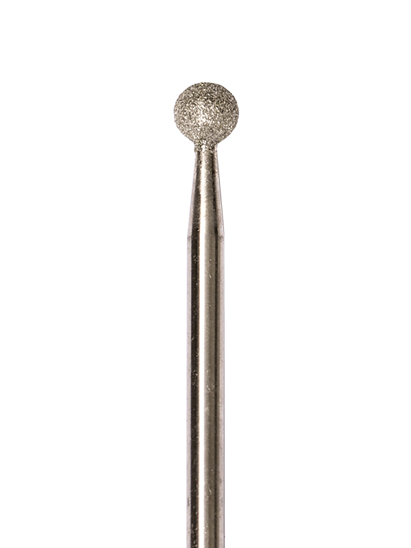 Ball-Shaped Diamond-Coated Rotary File, 4mm, Fine Abrasiveness 1 Ball-Shaped Diamond-Coated Rotary File, 4mm, Fine Abrasiveness
