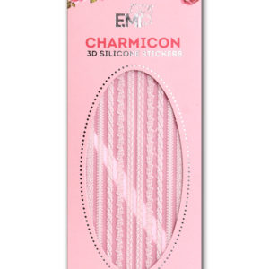 Charmicon 3D Silicone Stickers Ornament Mix #2, WhiteCharmicon 3D Silicone Stickers Ornament Mix #2, White