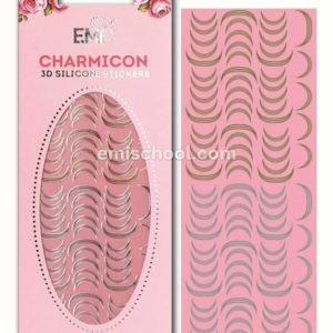 Charmicon 3D Silicone Stickers Lunula #11, Gold/SilverCharmicon 3D Silicone Stickers Lunula #11, Gold/Silver