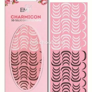 Charmicon 3D Silicone Stickers Lunula #12, Black/WhiteCharmicon 3D Silicone Stickers Lunula #12, Black/White