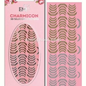 Charmicon 3D Silicone Stickers Lunula #13, Gold/SilverCharmicon 3D Silicone Stickers Lunula #13, Gold/Silver