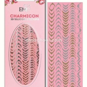 Charmicon 3D Silicone Stickers Lunula #9, Gold/SilverCharmicon 3D Silicone Stickers Lunula #9, Gold/Silver