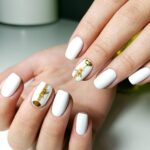Nail Technician Courses White nails manicure, soak off , White Nails Bee Fly Gucci