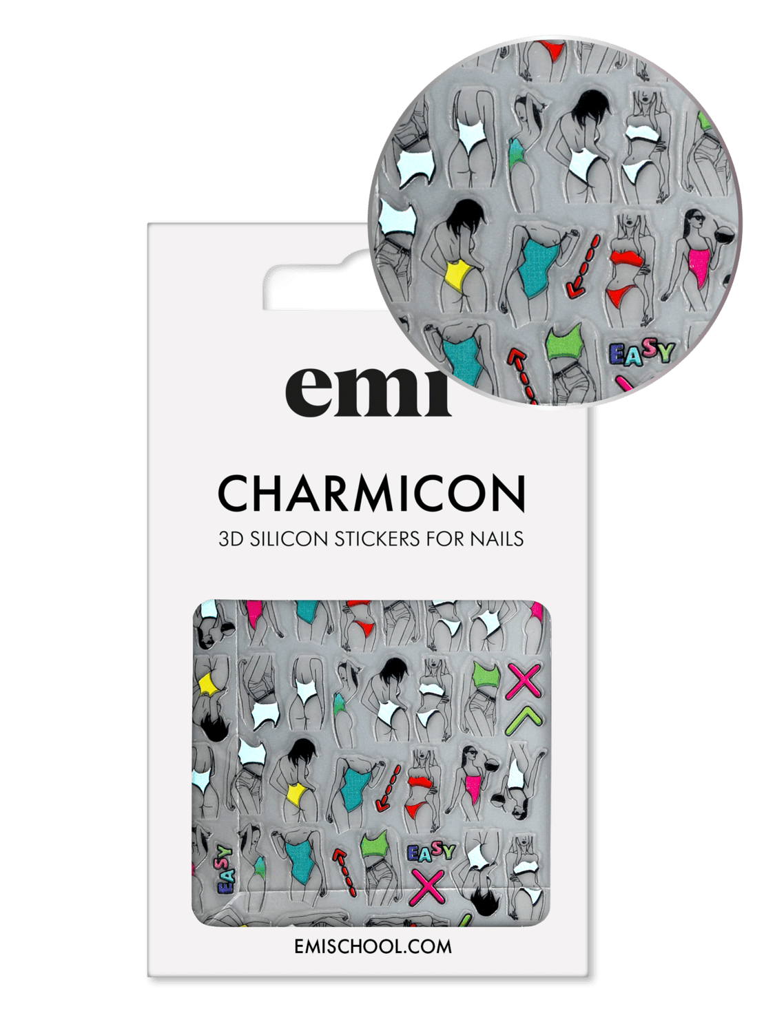 Charmicon 3D Silicone Stickers #208 Easy-breezy