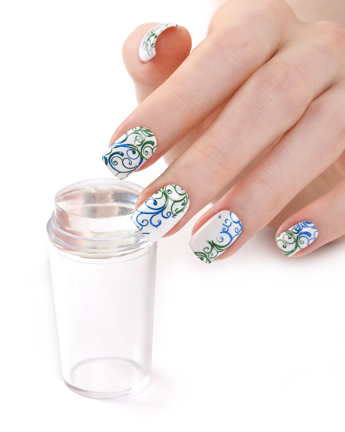 Nail stamper with scraper 2 Nail stamper with scraper