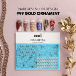 Naildress Slider Design #99 Gold Ornament