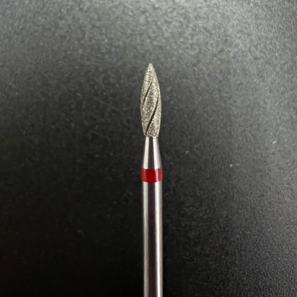 Flame-Diamond-Bit-2.3mm-Fine-grit-manicure-pedicure