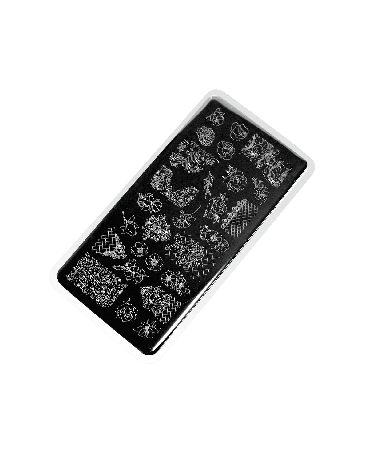 Stamping plate - 9 Flowers and patterns