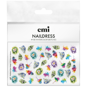 Naildress / Nail Decal Design #108 Watercolor Sketches#108 Watercolor Sketches